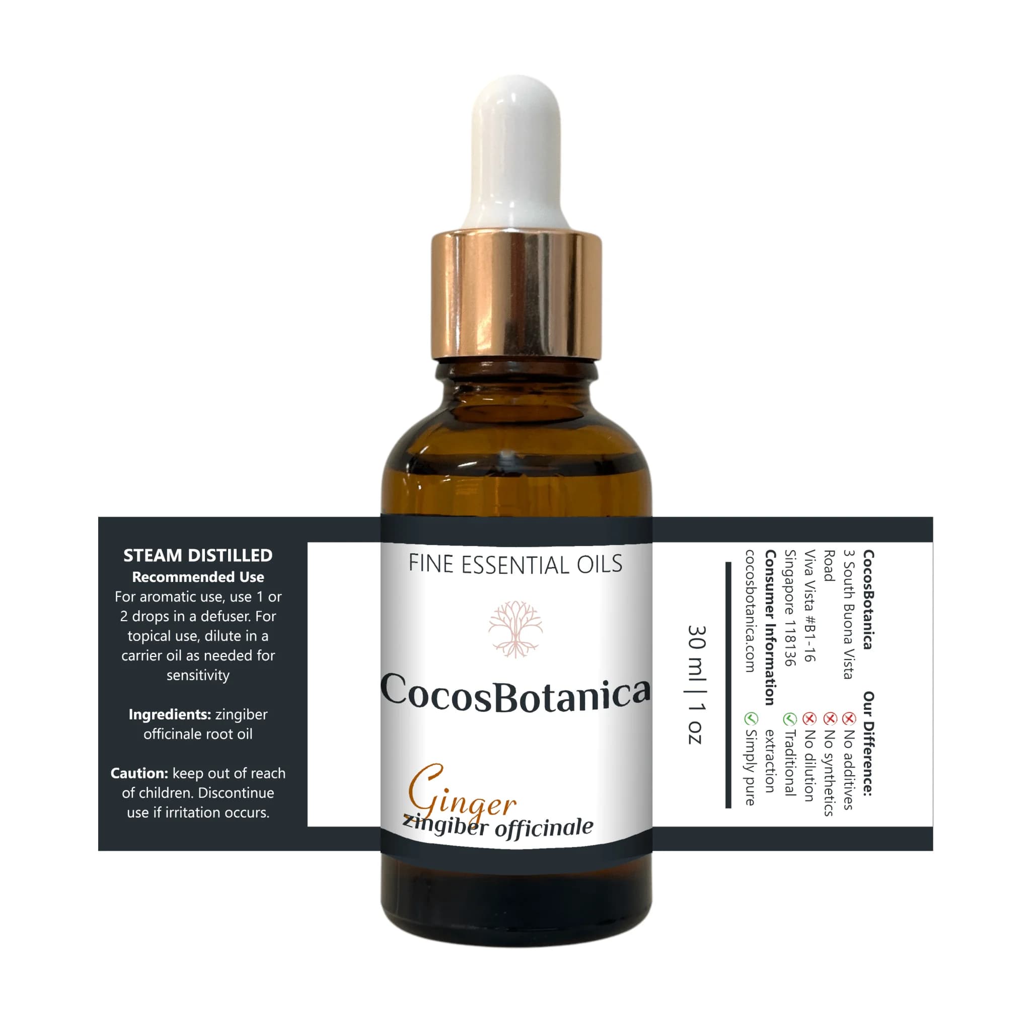 Ginger Oil (Zingiber officinale Oil) 30 ml