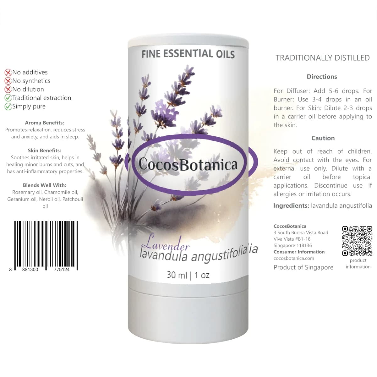 Lavender Oil (Lavandula angustifolia Oil) 30 ml