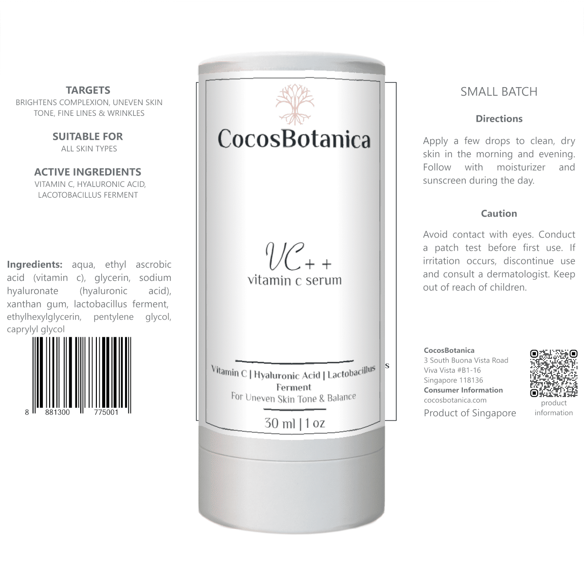 VC++ Vitamin C Serum - CocosBotanica by Dayyan James